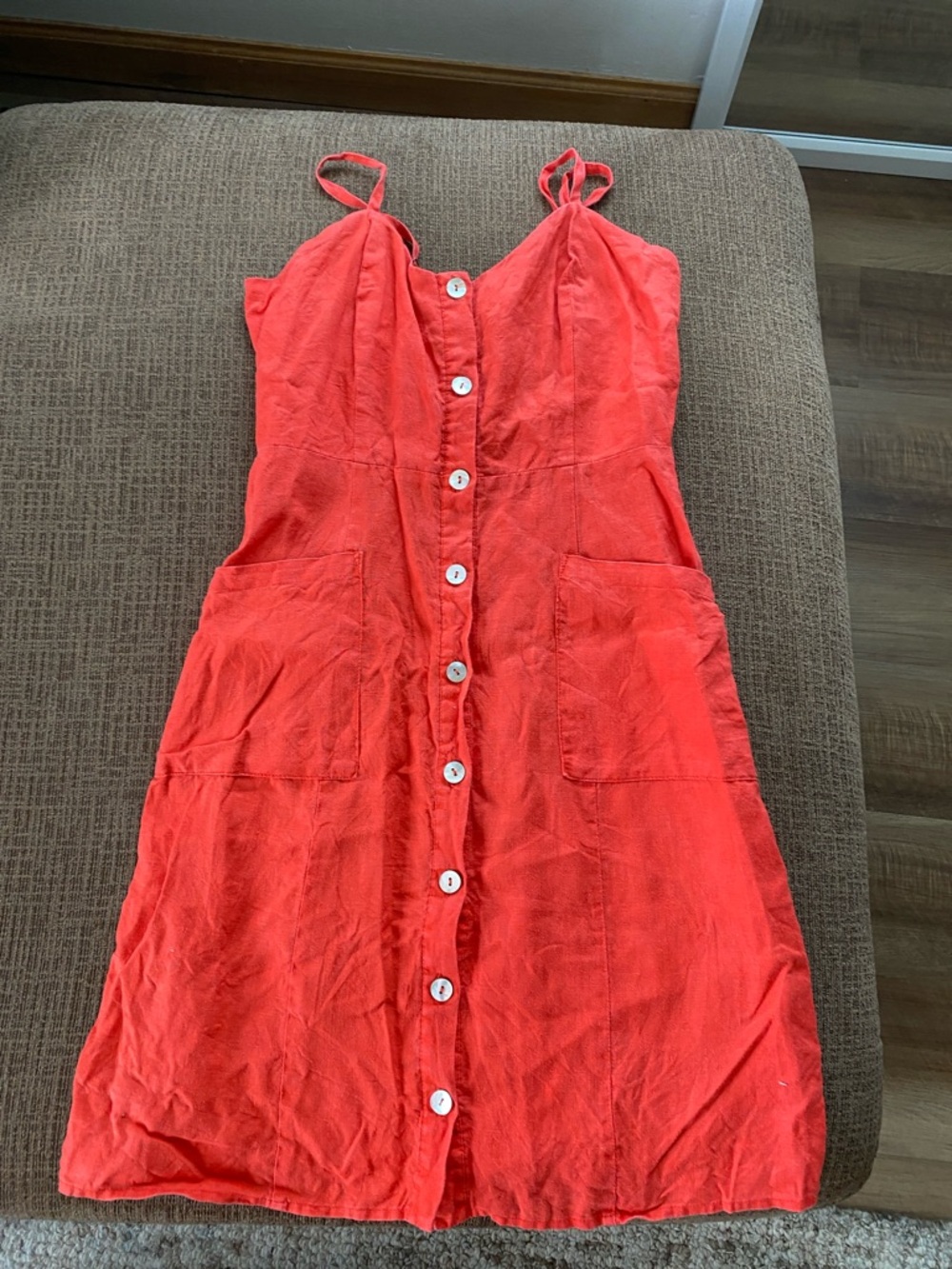 Linen Coral Sundress